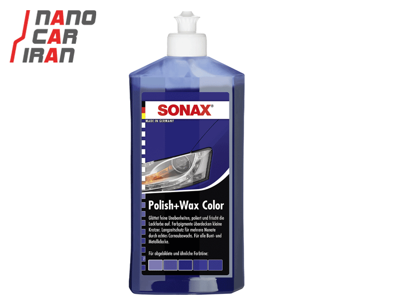 ولیش و واکس رنگی سوناکس آبی مدل 500 میل Sonax Polish & Wax Color For Blue Car