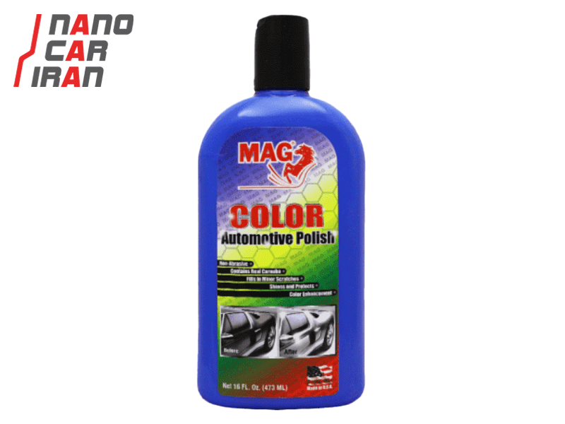 پولیش و واکس آبی 473 میلی لیتری مگ مدل MAG Color Automative Polish Blue