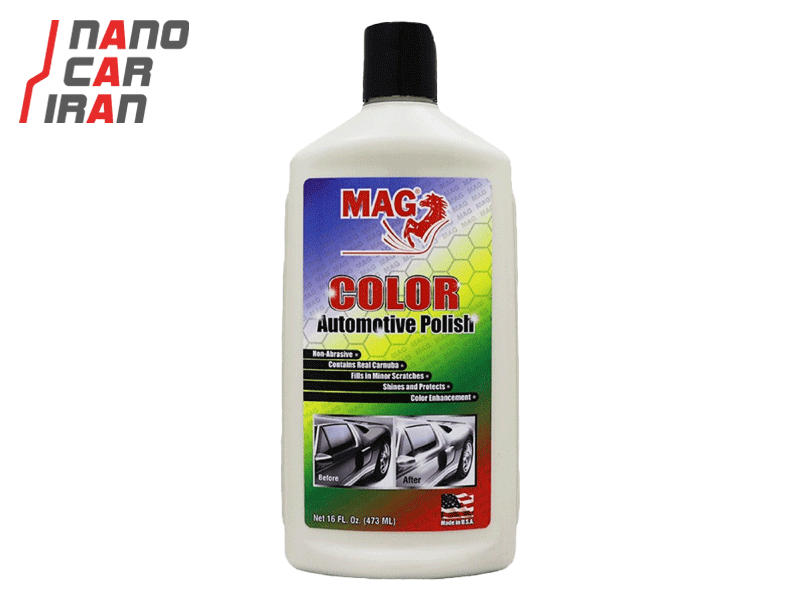 پولیش و واکس سفید 473 میلی لیتری مگ مدل MAG Color Automative Polish White