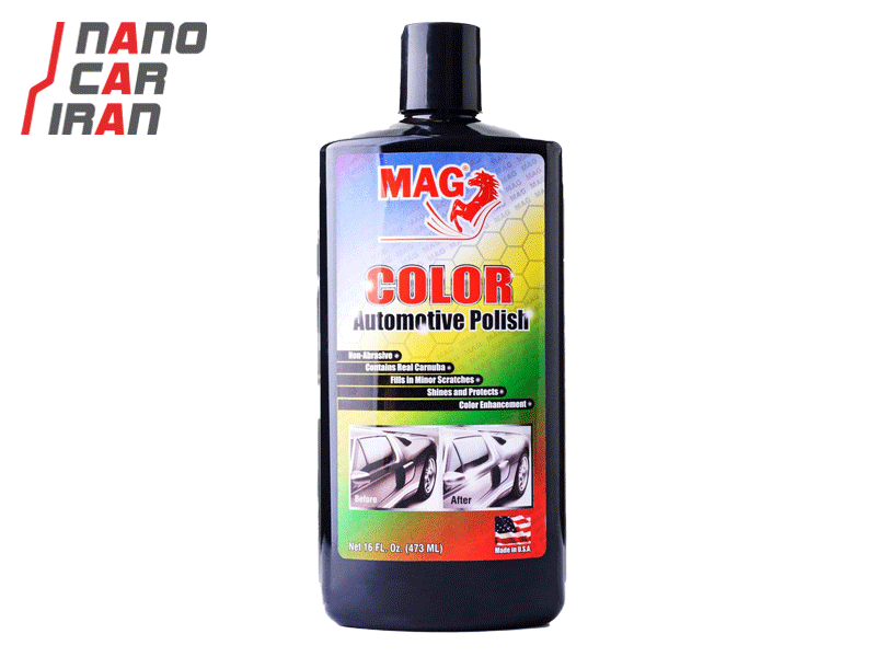 پولیش و واکس مشکی 473 میلی لیتری مگ مدل MAG Color Automative Polish Black