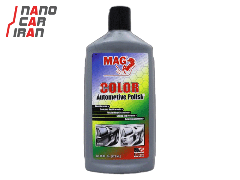 پوليش و واكس نقره ای 473 میلی لیتری مگ مدل MAG Color Automative Polish Gray