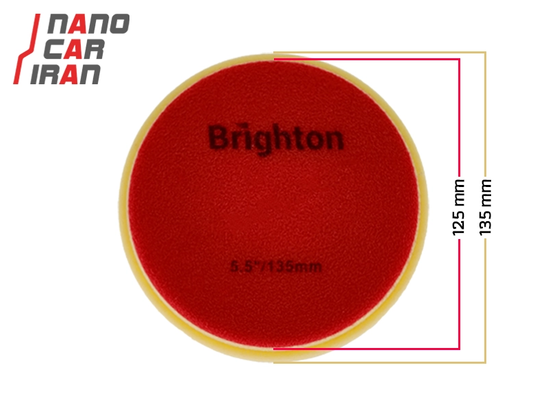 پد پولیش متوسط روتاری برایتون 125میلی متر (5 اینچ) Brighton 125mm (5 inch) Medium Polishing Pad