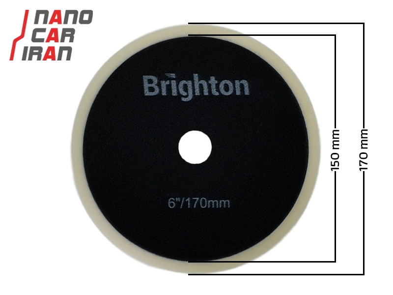 پد پولیش زبر دوال برایتون 150میلی متر (6 اینچ) Brighton 150mm (6 inch) Coarse Dual-Action Polishing Pad