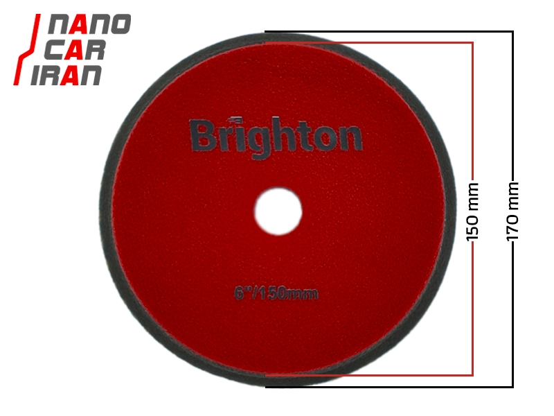 وول پد پولیش اوربیتال برایتون 150 میلی متری (6اینچ) Brighton 150mm (6 inch) Orbital Wool Polishing Pad