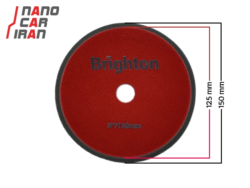 وول پد پولیش اوربیتال برایتون 125 میلی متری (5اینچ) Brighton 125mm (5 inch) Orbital Wool Polishing Pad