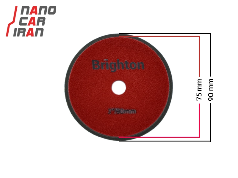 وول پد پولیش اوربیتال برایتون 75 میلی متری (3 اینچ) Brighton 75mm (3 inch) Orbital Wool Polishing Pad