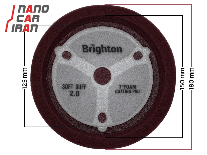 پد پولیش زبر روتاری کاسه ای برایتون 180میلی متری (7 اینچ) Brighton 180mm (7 inch) Coarse Bowl-Shaped Rotary Polishing Pad